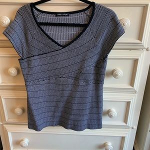 B/W Cable and Gauge short sleeve sweater